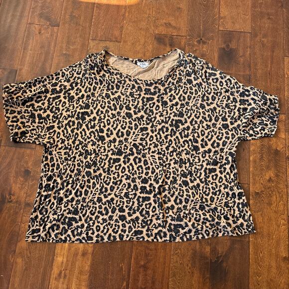 LNA Women's 3X Tee Shirt Animal Print Cheetah - Picture 1 of 7